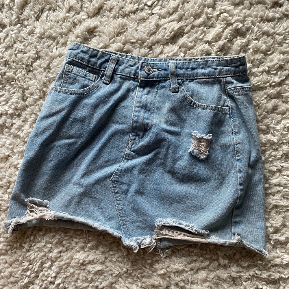 Shein Distressed Jean Skirt